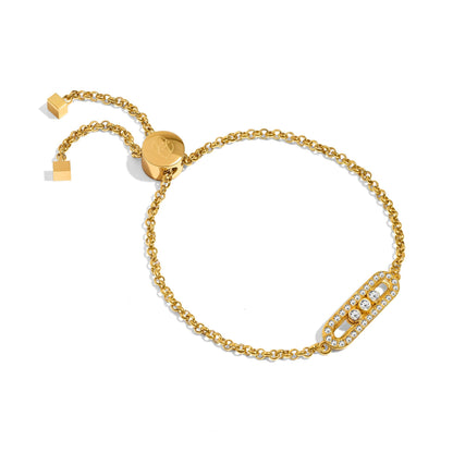 Birthstone Kinetic Pavé Bracelet (Gold)