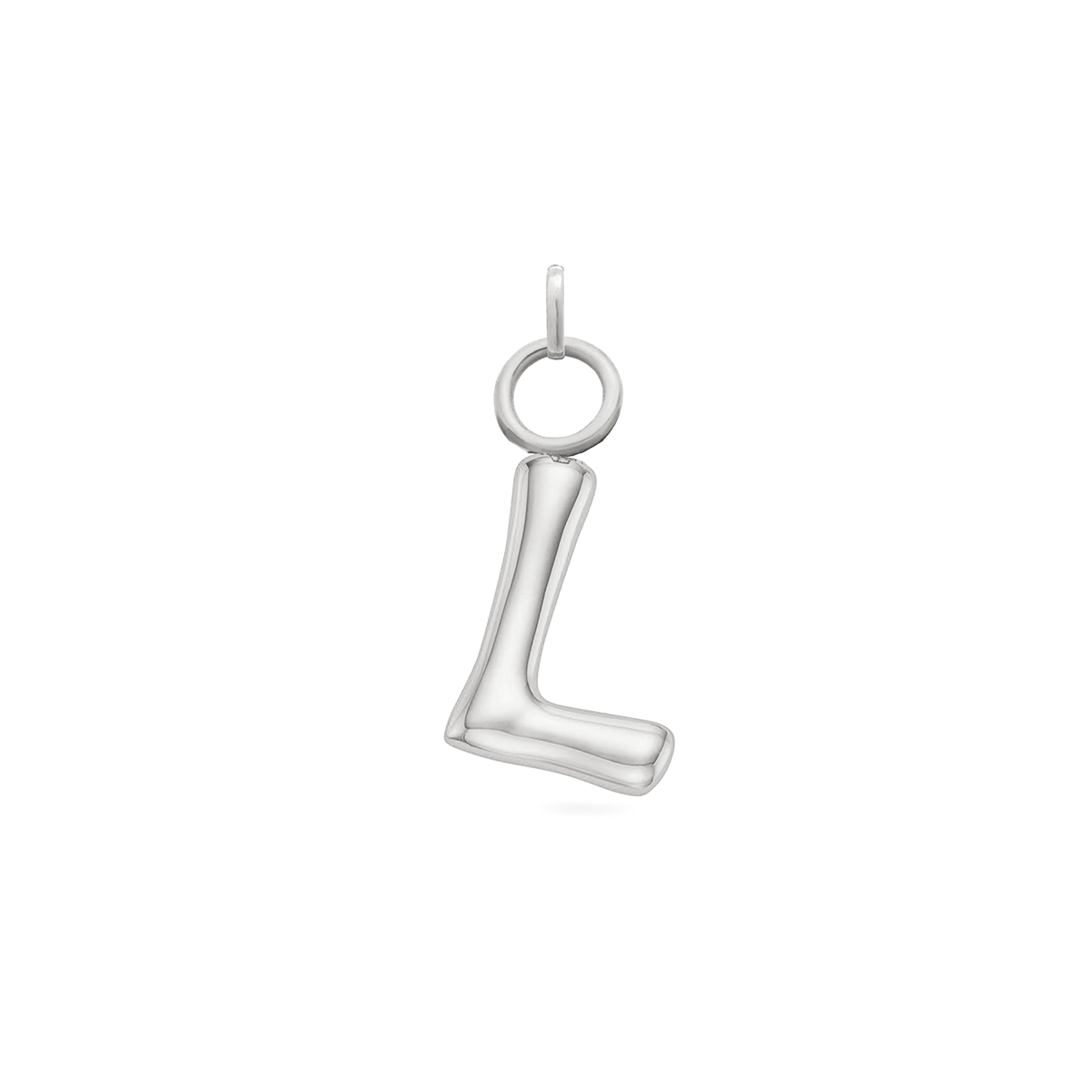 Mini Molten Initial Charm (Silver)