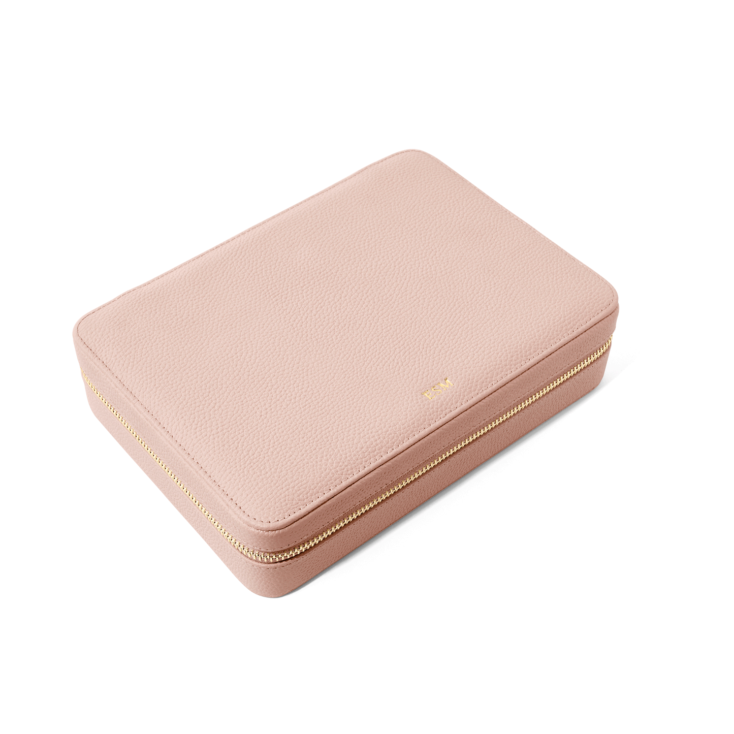 Large Leather Jewellery Box (Blush Nude)