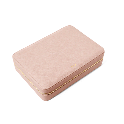 Large Leather Jewellery Box (Blush Nude)
