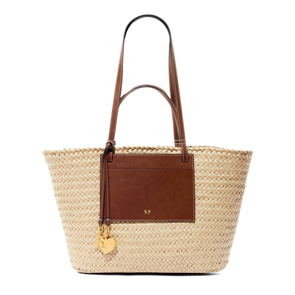 Large Raffia Structured Bag (Natural)