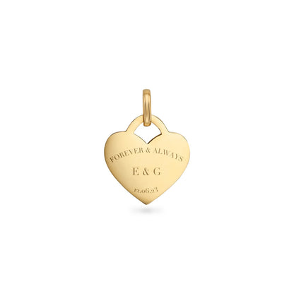 Double Heart Token Necklace (Gold)
