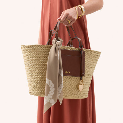 Large Raffia Structured Bag (Natural)
