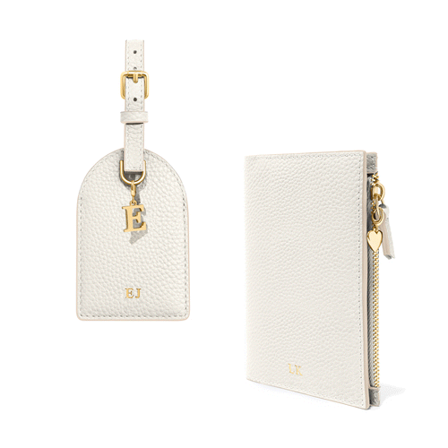Leather Travel Set (Ivory)
