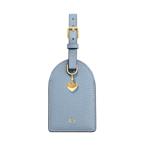 Leather Luggage Tag (Powder Blue)