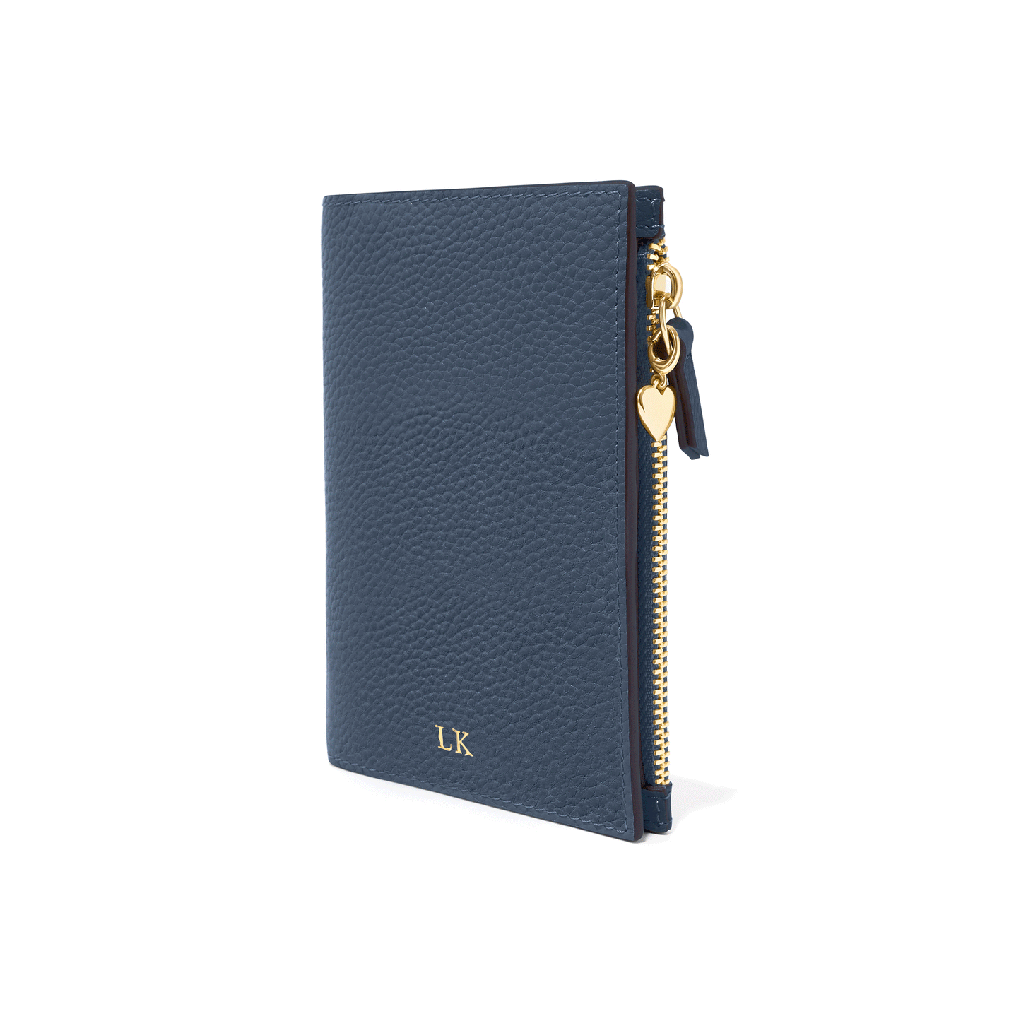 Leather Passport Holder (Navy)