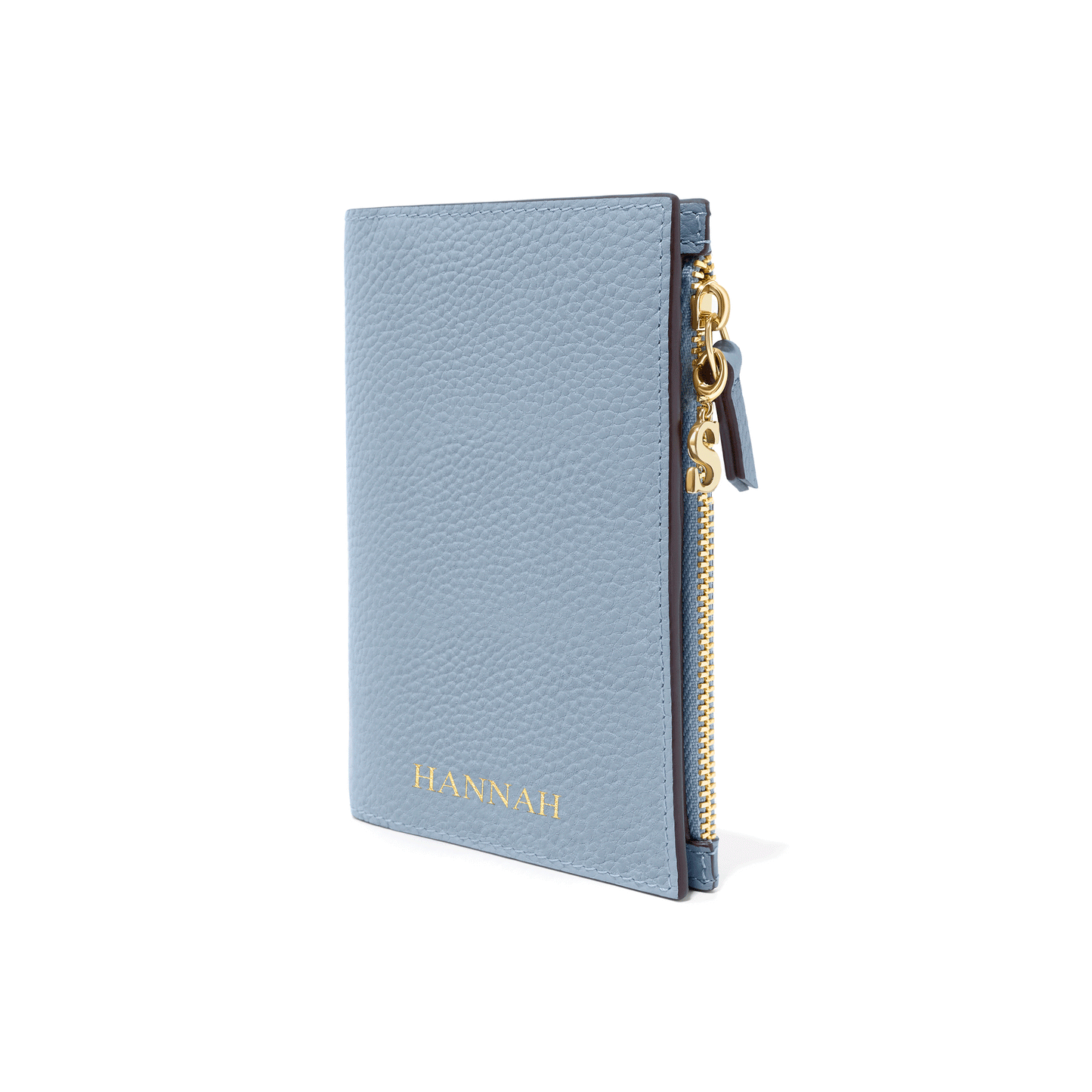 Leather Passport Holder (Powder Blue)