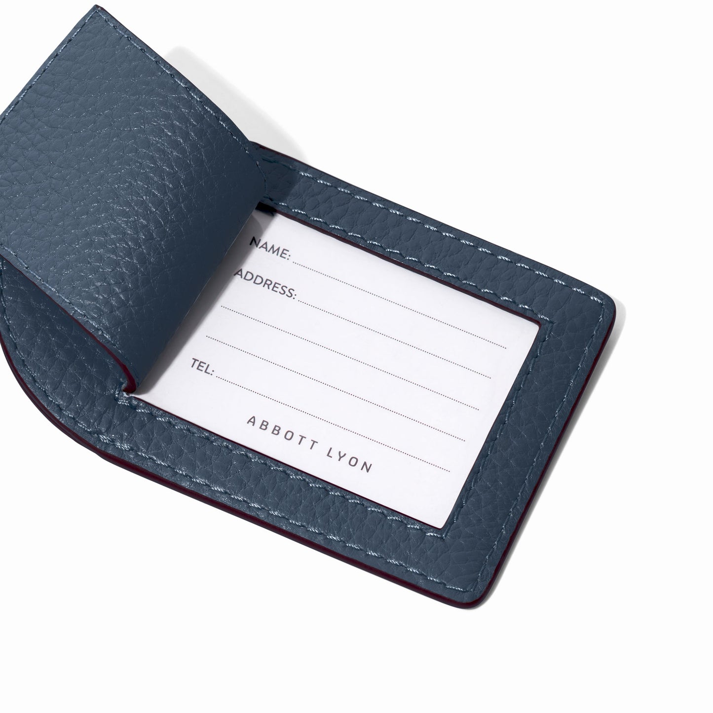 Leather Luggage Tag (Navy)