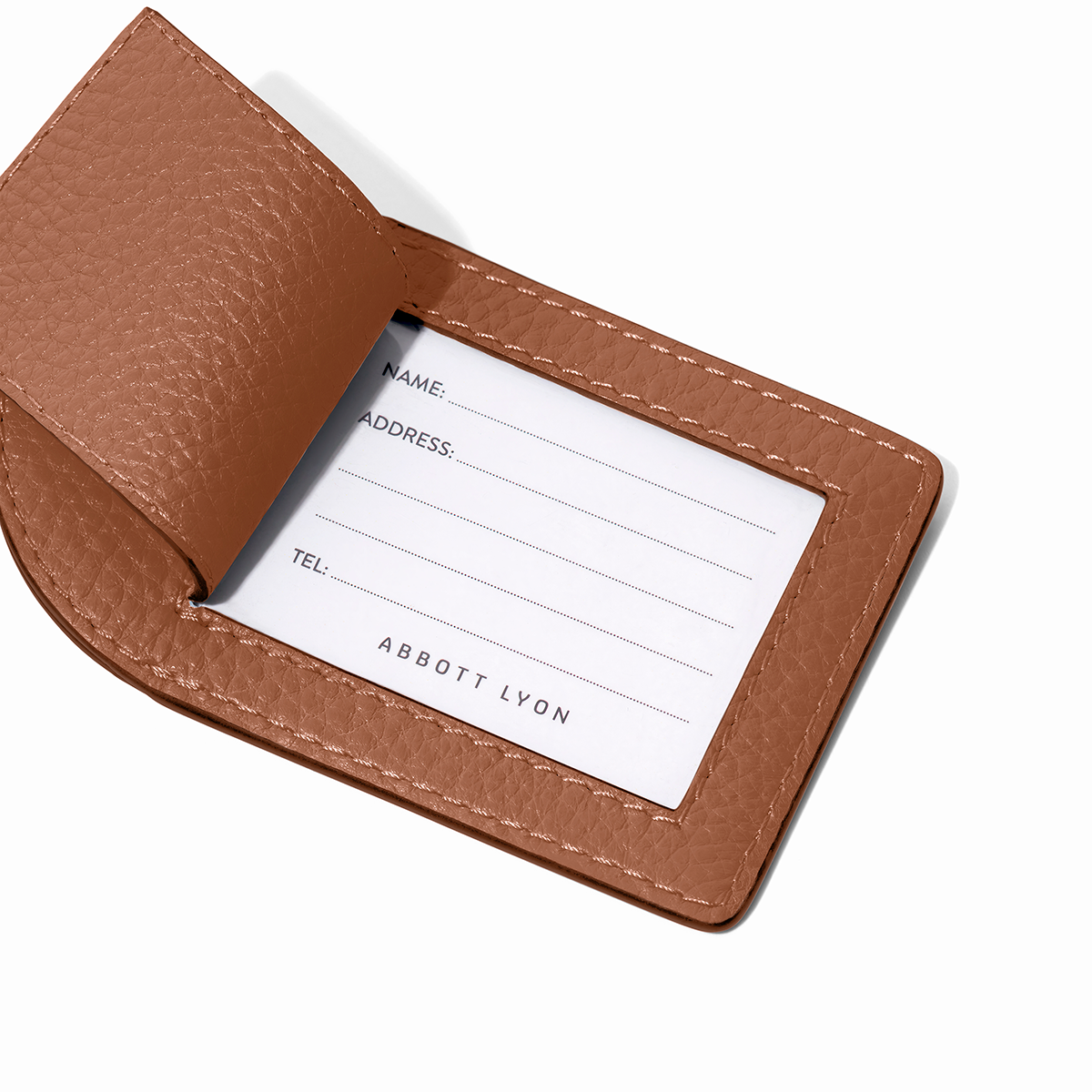 Leather Luggage Tag (Tan)