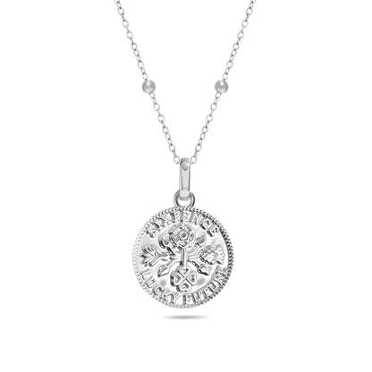 Lucky Sixpence Coin Necklace (Silver)