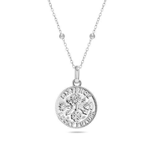 Lucky Sixpence Coin Necklace (Silver)