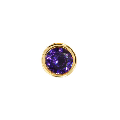 Birthstone Huggie Charm (Gold)