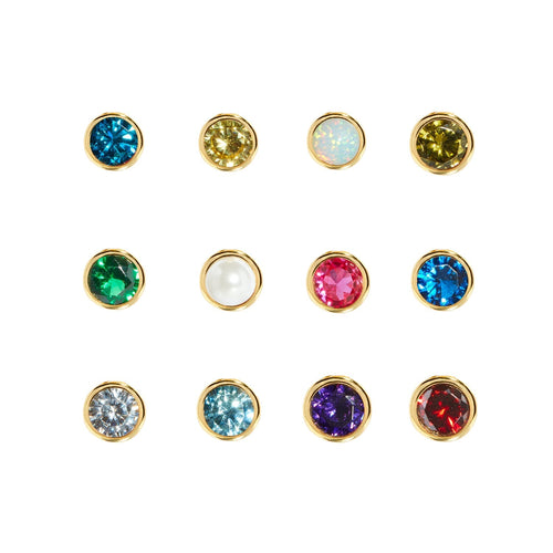 Birthstone Huggie Charm (Gold)