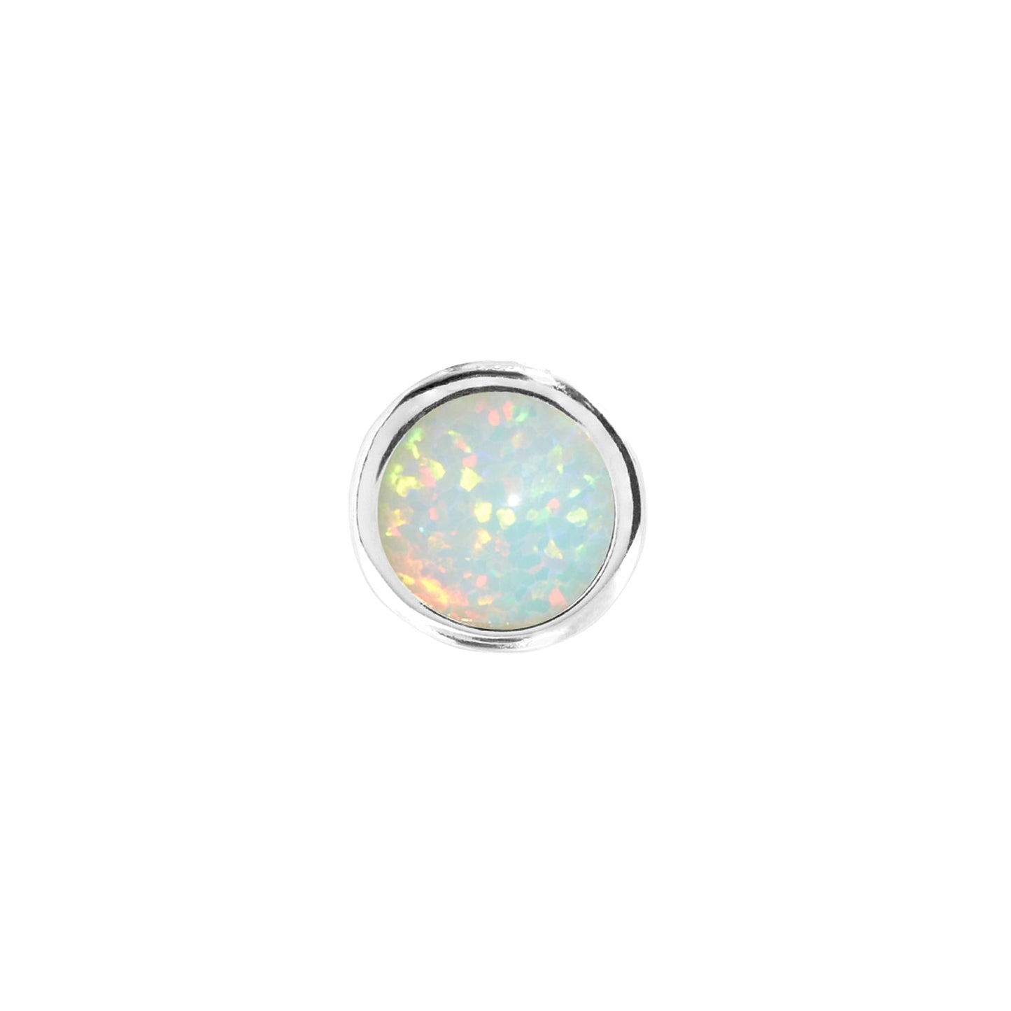 Double Initial Icon - Birthstone (Silver)