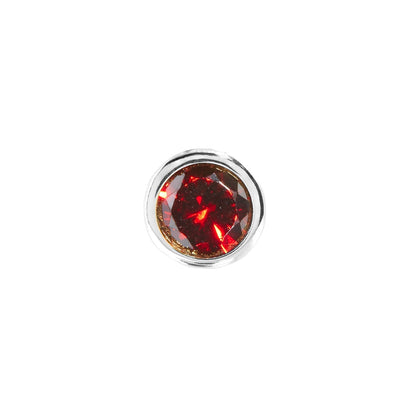 Double Initial Icon - Birthstone (Silver)