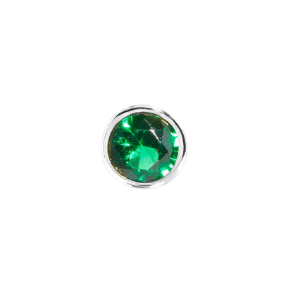 Double Initial Icon - Birthstone (Silver)