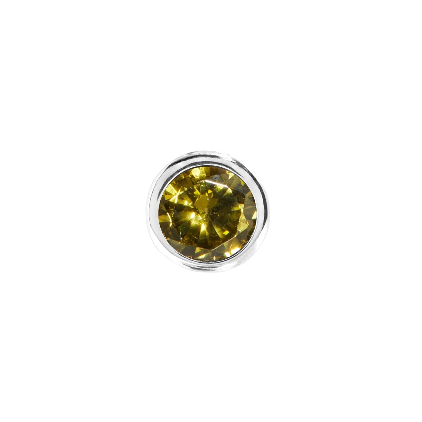 Double Initial Icon - Birthstone (Silver)