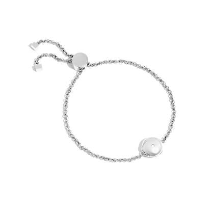 Round Photo Locket Bracelet (Silver)