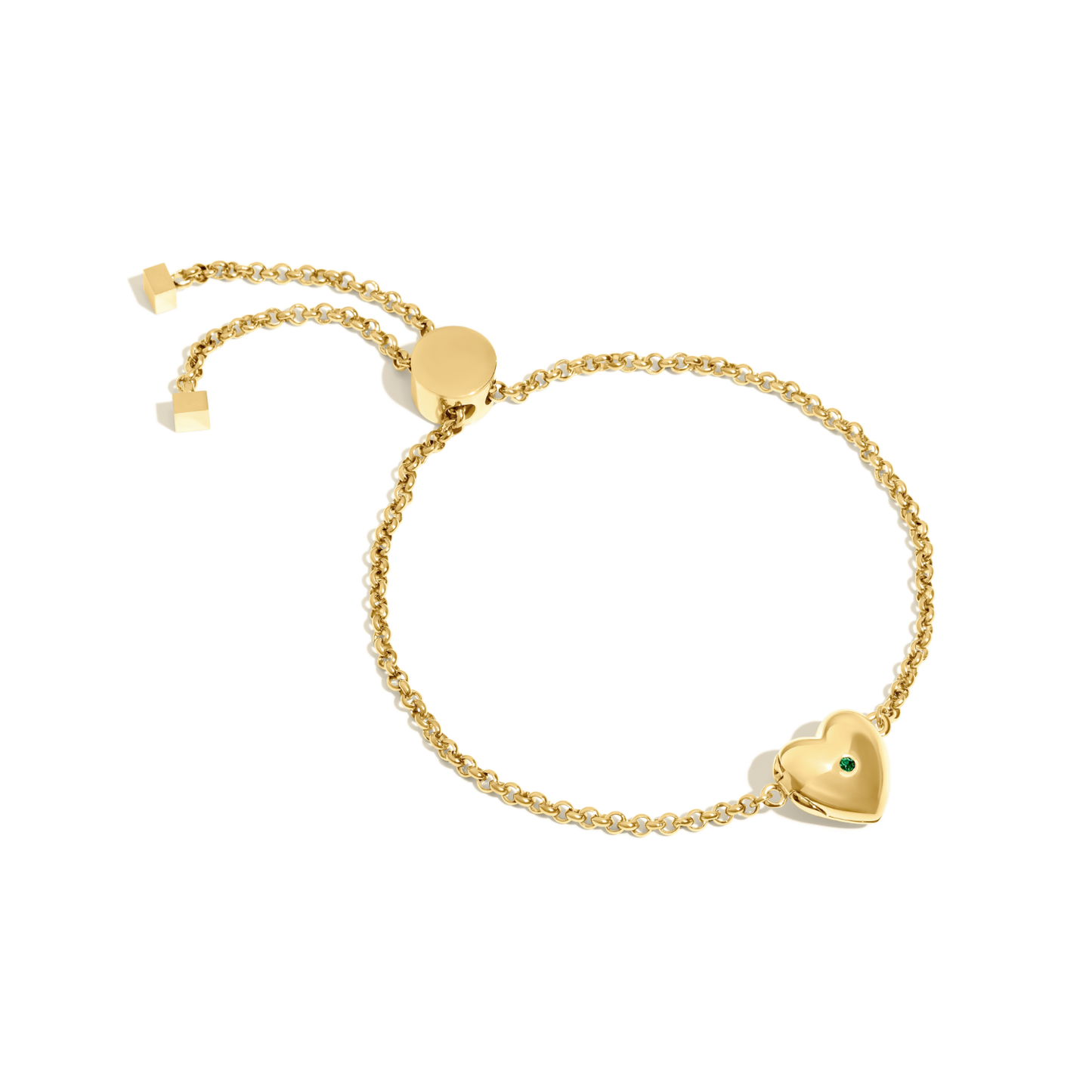 Heart Photo Locket Bracelet (Gold)