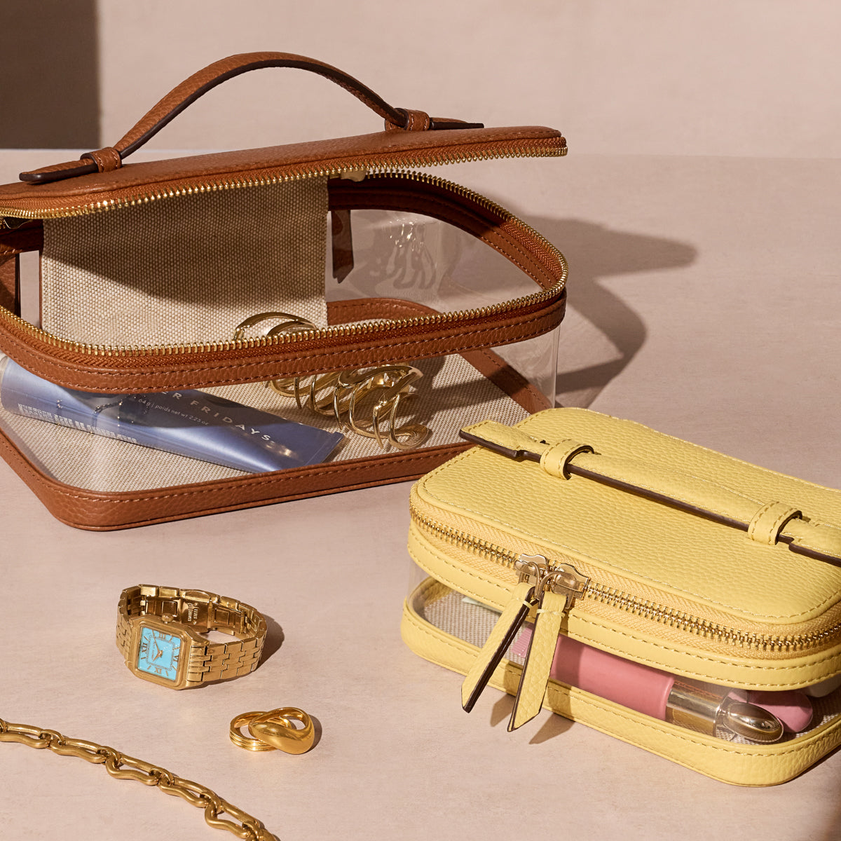Small Vanity Cosmetic Bag (Butter Yellow)