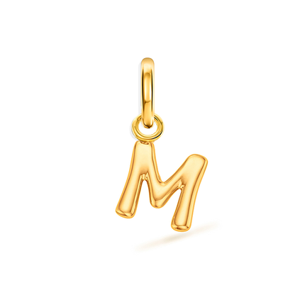 Large Molten Initial Accessories Charm (Gold)