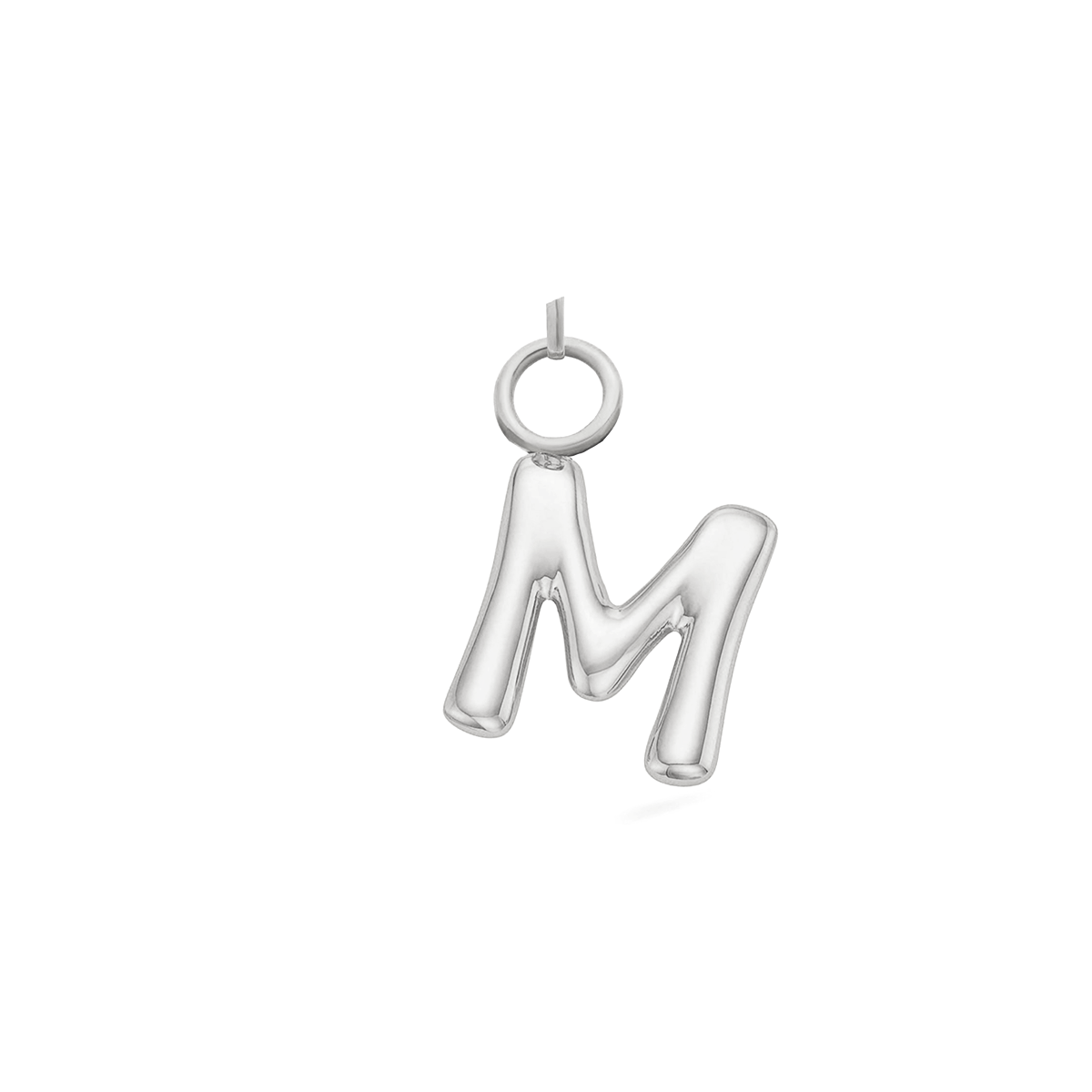 Mini Molten Initial Charm (Silver)