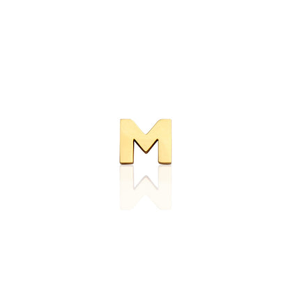 Mini Letter & Heart Birthstone Layered Necklace Set (Gold)