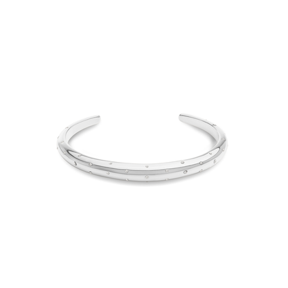 Polka Dot Crystal Watch & Bangle Set (Silver)
