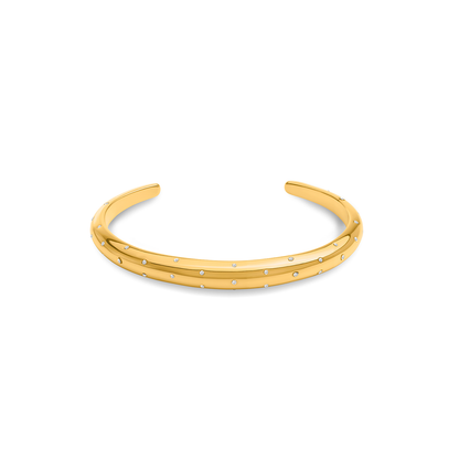 Polka Dot Crystal Watch & Bangle Set (Gold)