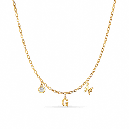 Made Mine Fine Charm Necklace (Gold)