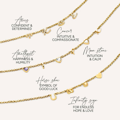 Made Mine Charm Necklace (Gold)