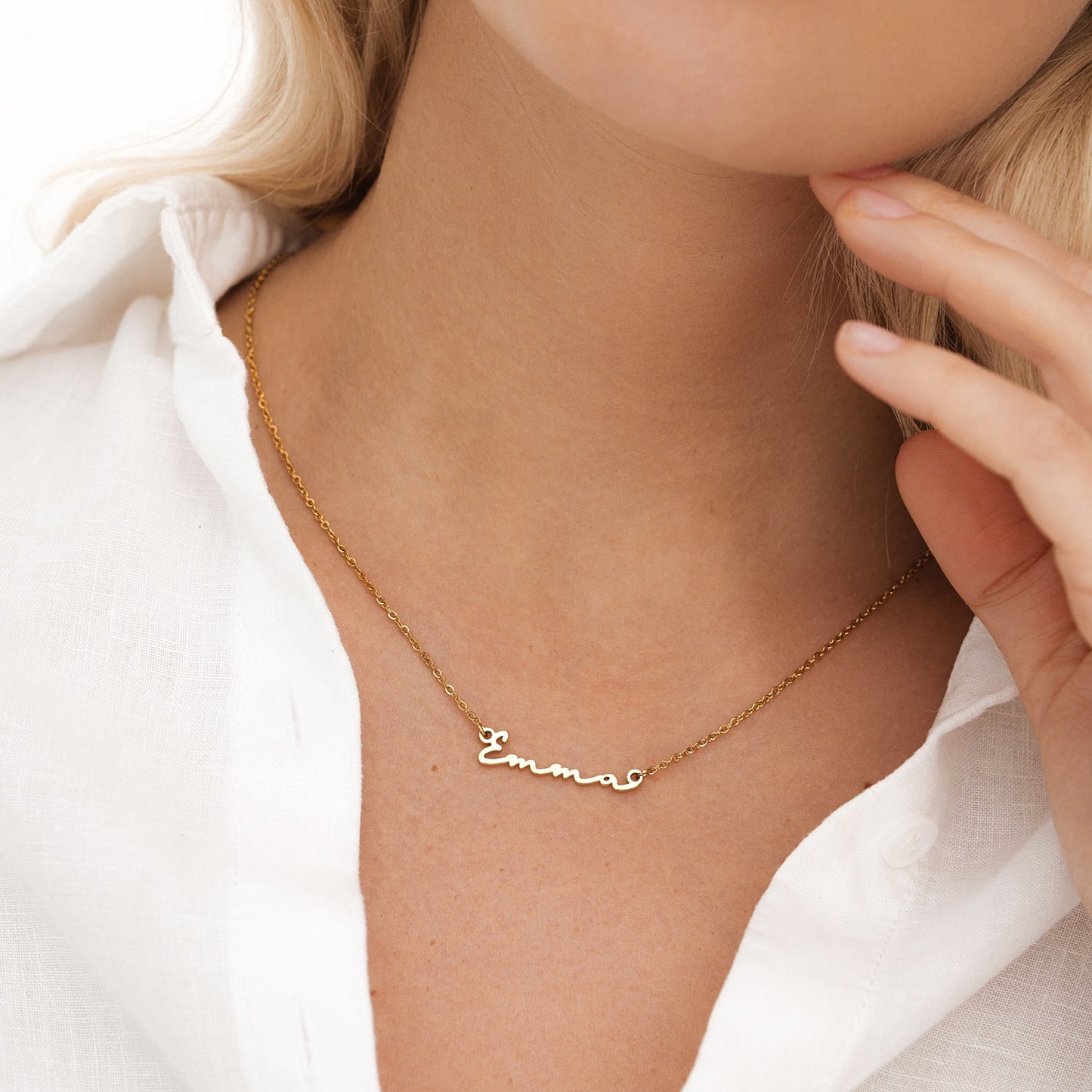 Signature Name Necklace - Gold
