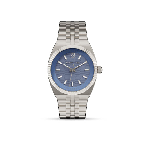 Grosvenor 40 Steel Blue Watch (Silver)