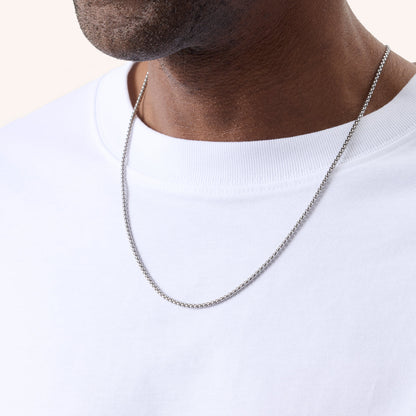 Box Chain Necklace (Silver)