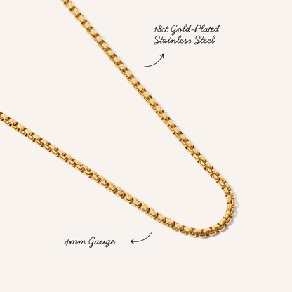 Box Chain Necklace (Gold)