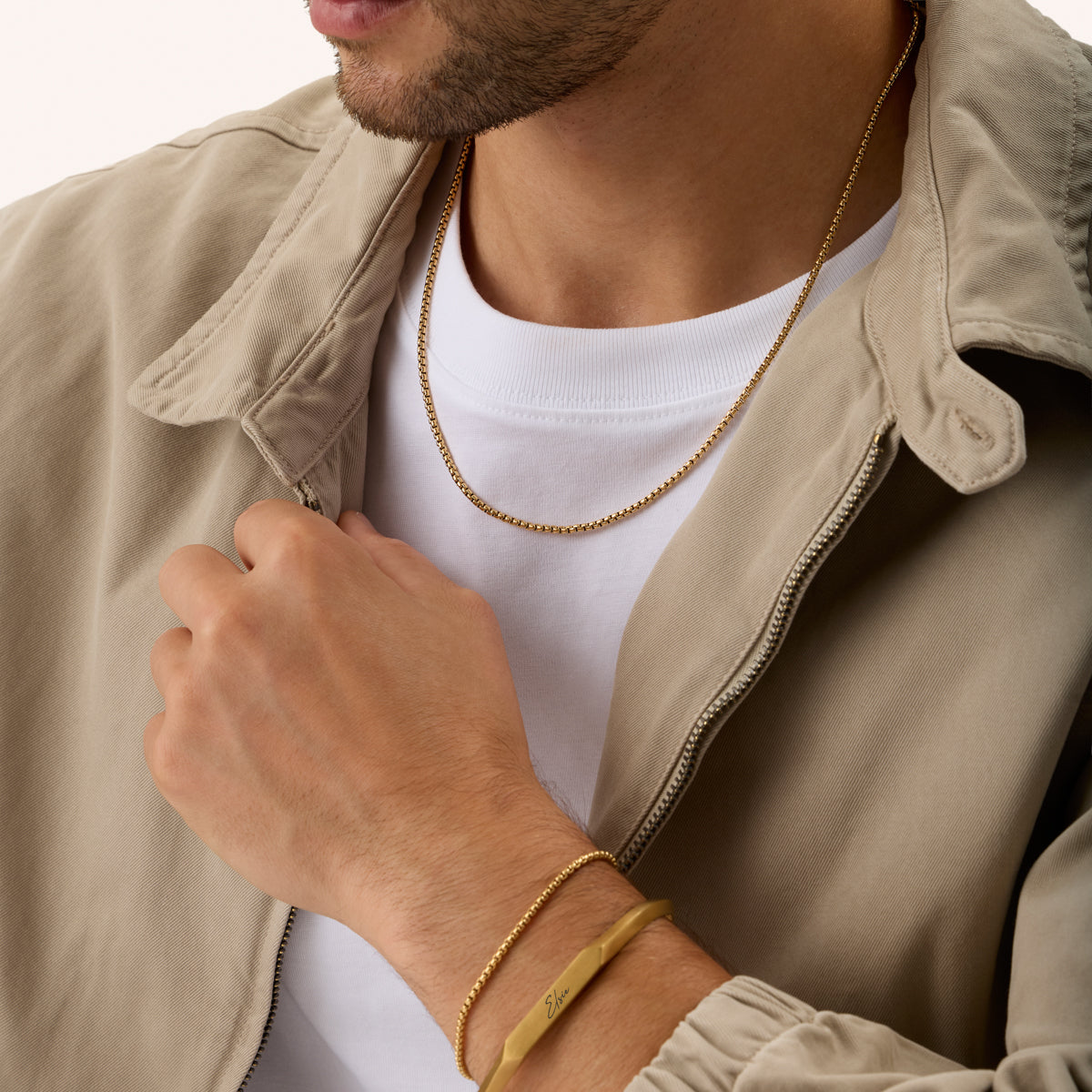 Box Chain Necklace (Gold)