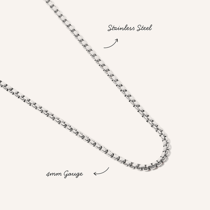 Box Chain Necklace (Silver)