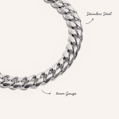 Curb Chain Bracelet (Silver)