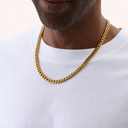Curb Chain Necklace (Gold)