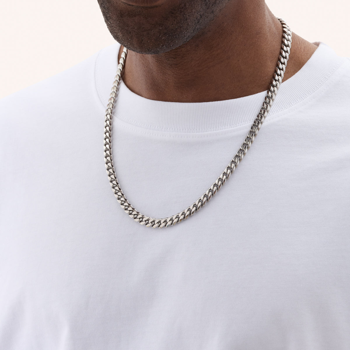 Curb Chain Necklace (Silver)