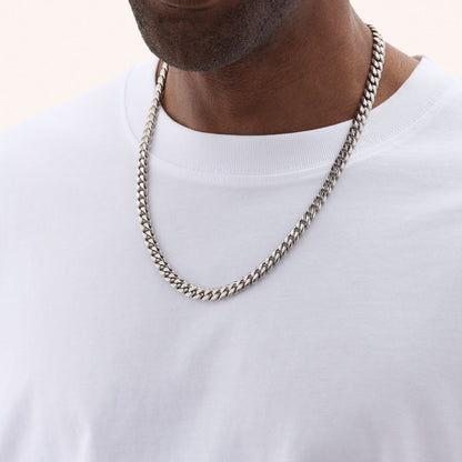 Curb Chain Necklace (Silver)