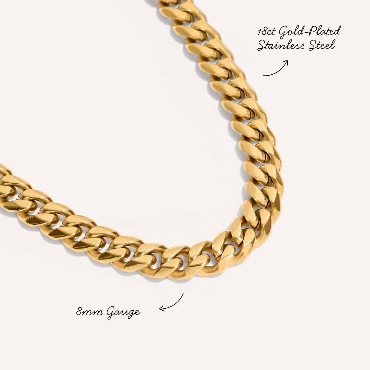 Curb Chain Necklace (Gold)