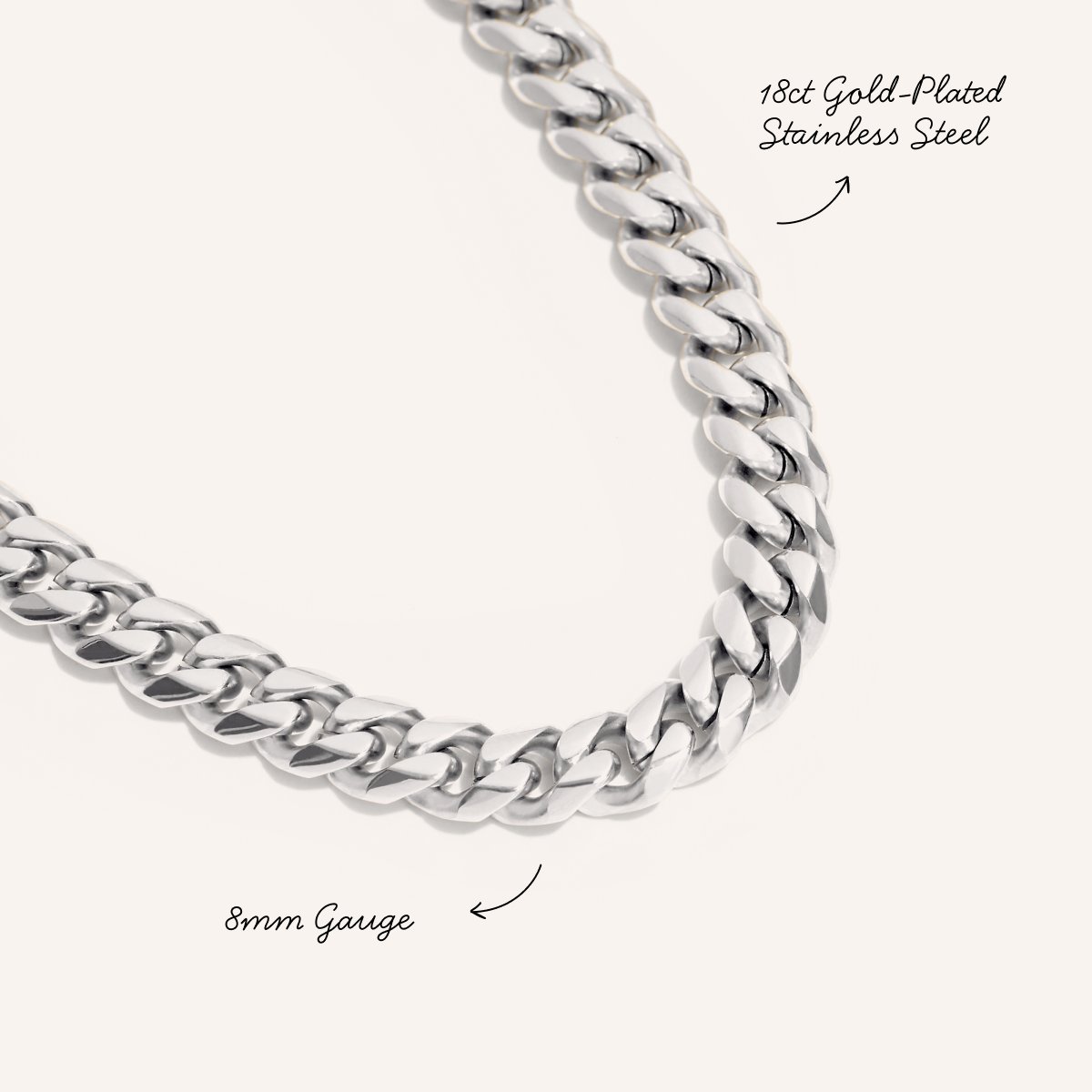 Curb Chain Necklace (Silver)