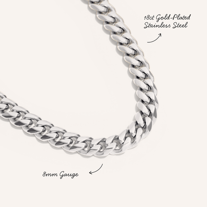 Curb Chain Necklace (Silver)