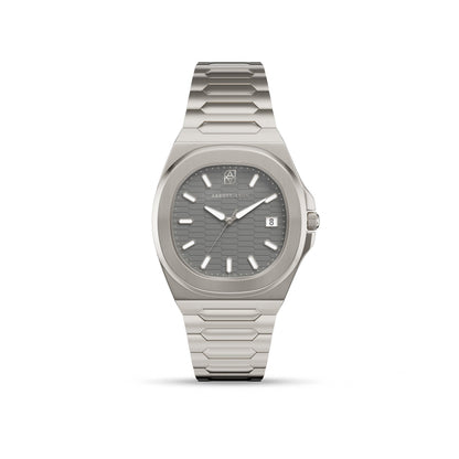 Knightsbridge 40 Charcoal Sports Watch (Silver)
