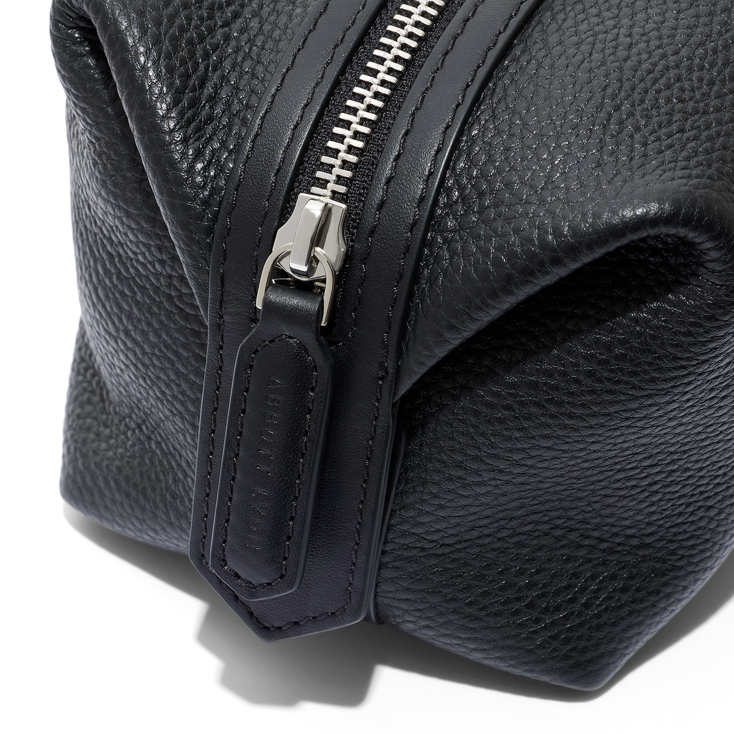 Leather Wash Bag (Black)