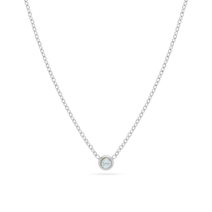 Mini Birthstone Necklace (Silver) (CS Replacement)