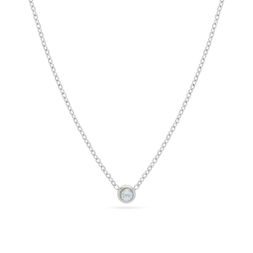 Mini Birthstone Necklace (Silver) (CS Replacement)