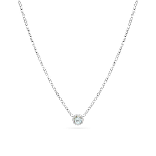 Mini Birthstone Necklace (Silver) (CS Replacement)