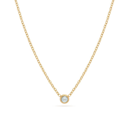 Mini Birthstone Necklace (Gold)